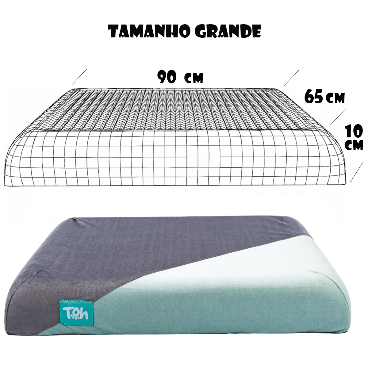 Caminha Colchão Pet Capa Lavável C Ziper Tamanho Grande Luxo