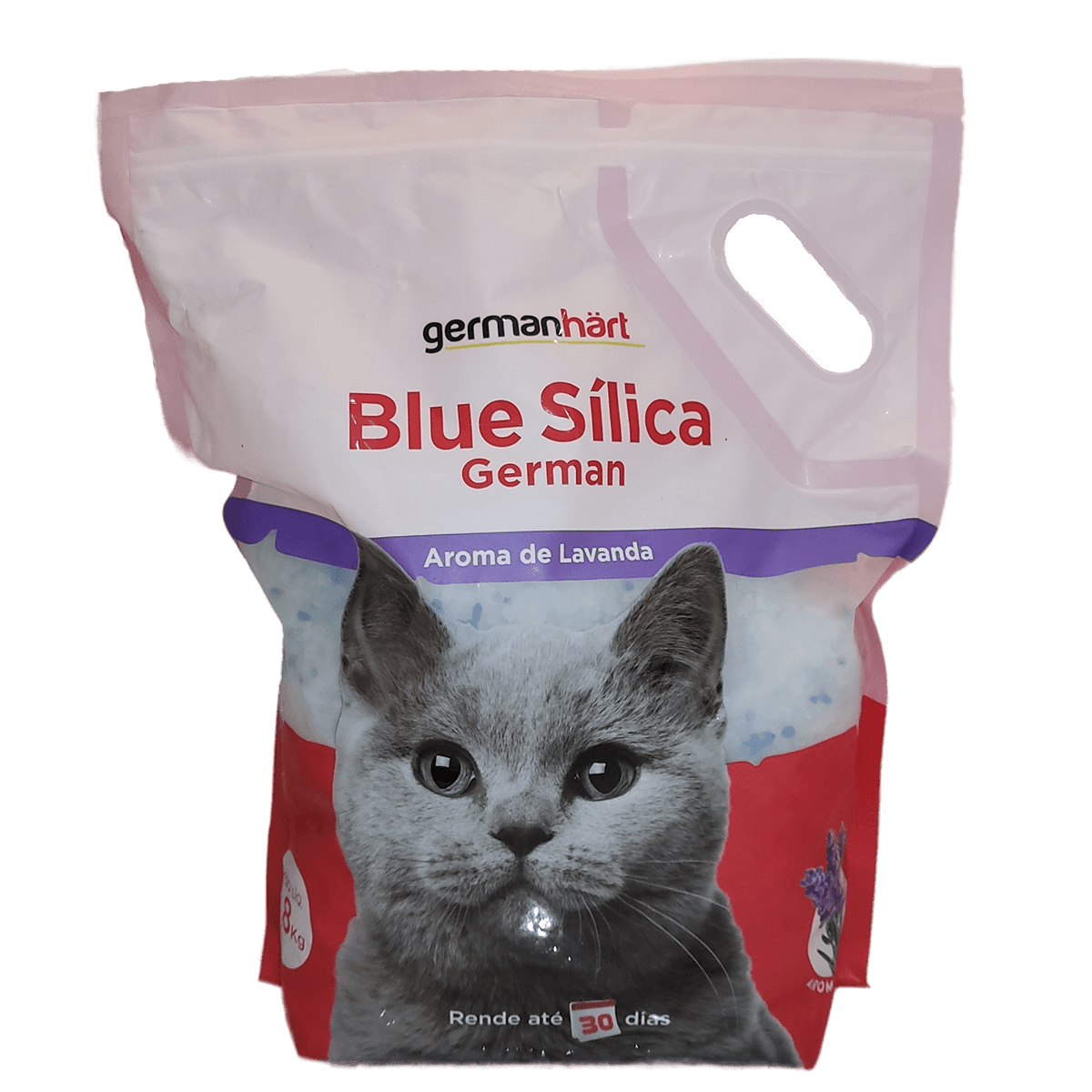 Areia Sílica Para Gato Premium 1,8kg Aroma Lavanda Importada