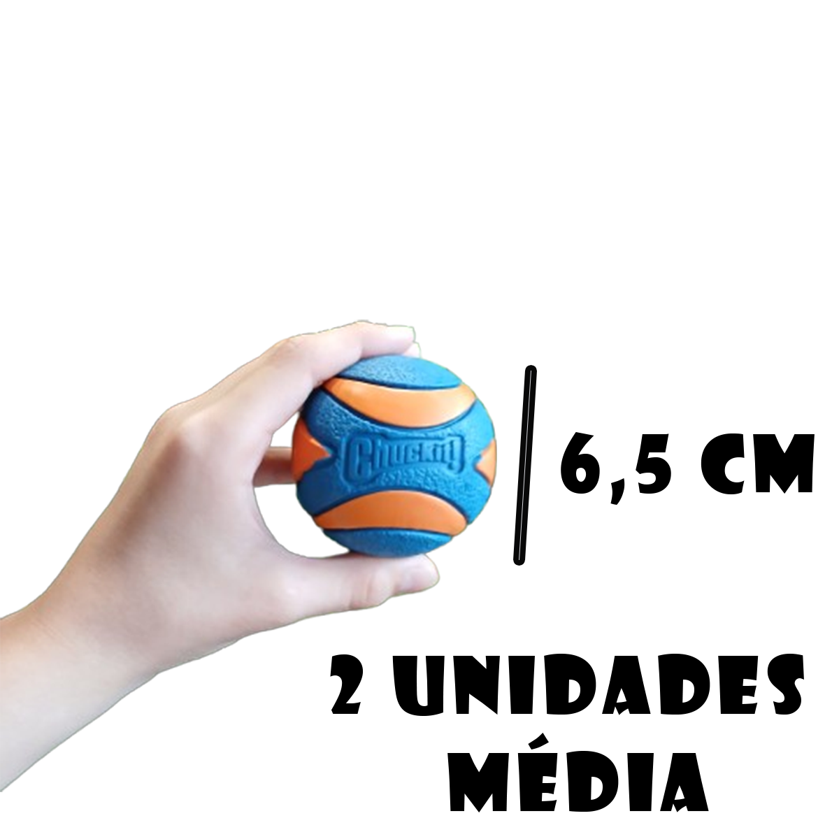 Brinquedo Pet Interativo Bolinha Borracha Apito 2 Unid ChuckIt