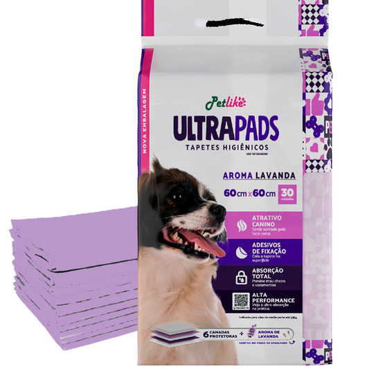 Tapete Higiênico Pet para Cães Super Aroma Lavanda 80x60 30u