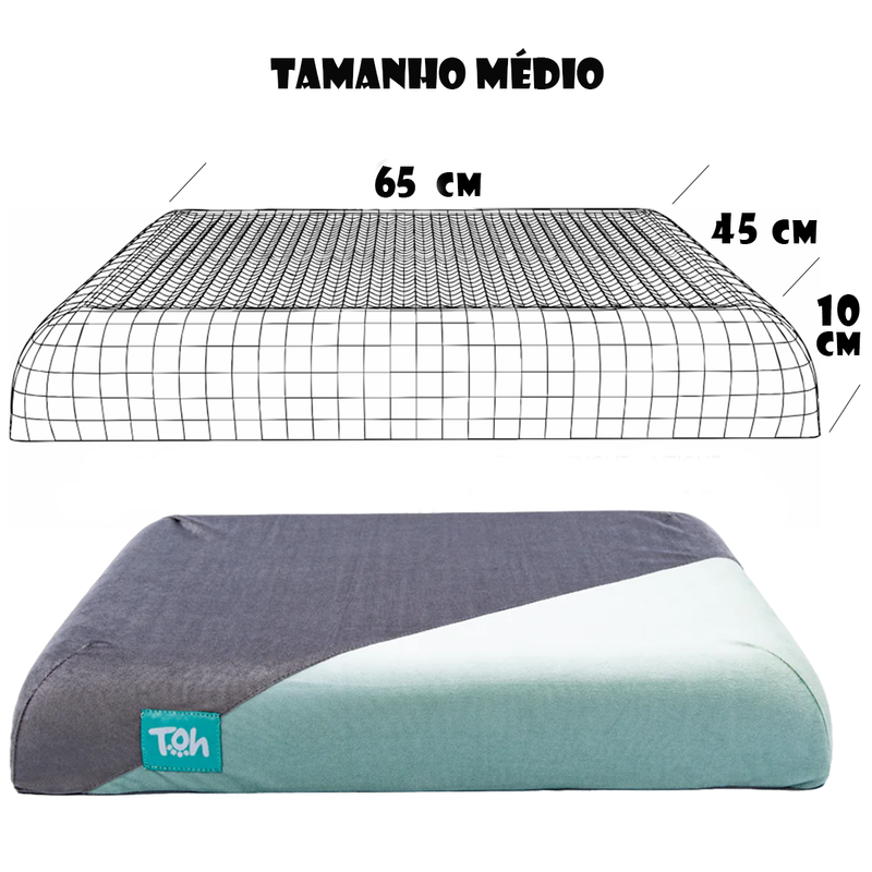 Caminha Colchão Pet Capa Lavável c/ Ziper Super Macia Premium