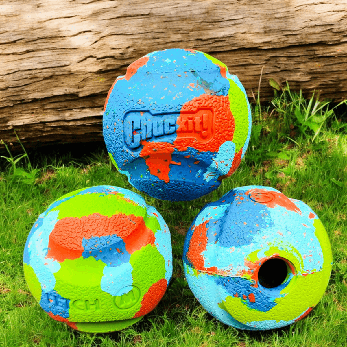 Brinquedo Pet Interativo Bolinha Borracha Sustentável material Reciclado 03 unidades