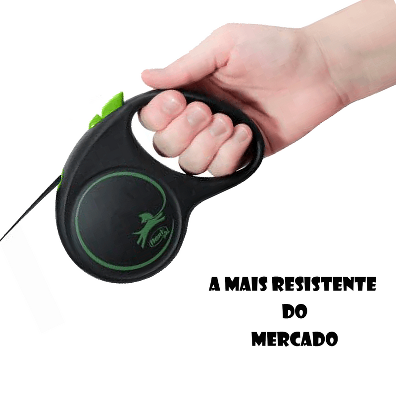 Guia Retrátil Para Cães até 25kg 5 Metros Importada Premium