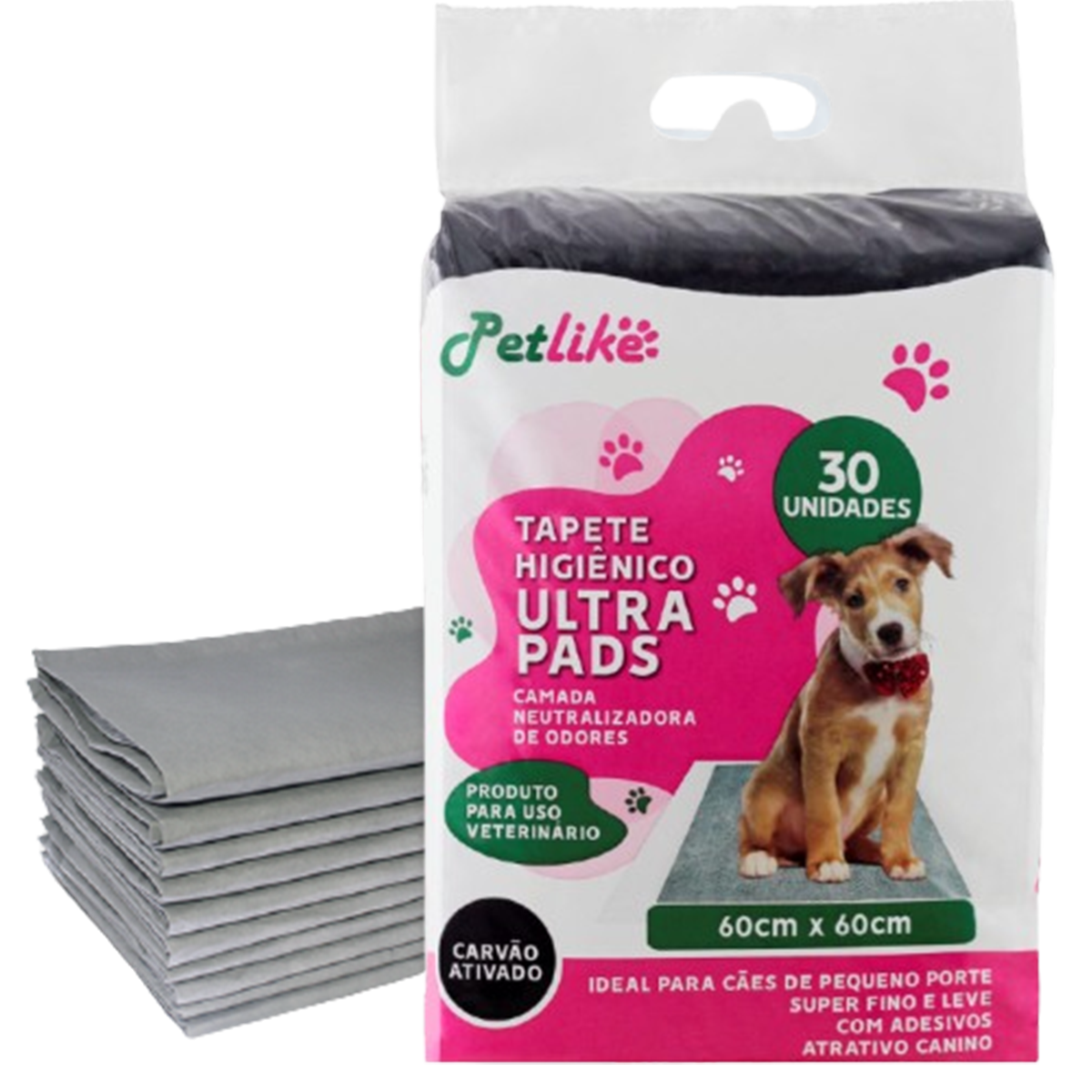 Tapete Higiênico Pet para Cães com Carvão Ativado 60x60 30u