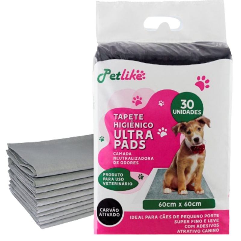 Tapete Higiênico Pet para Cães com Carvão Ativado 60x60 30u