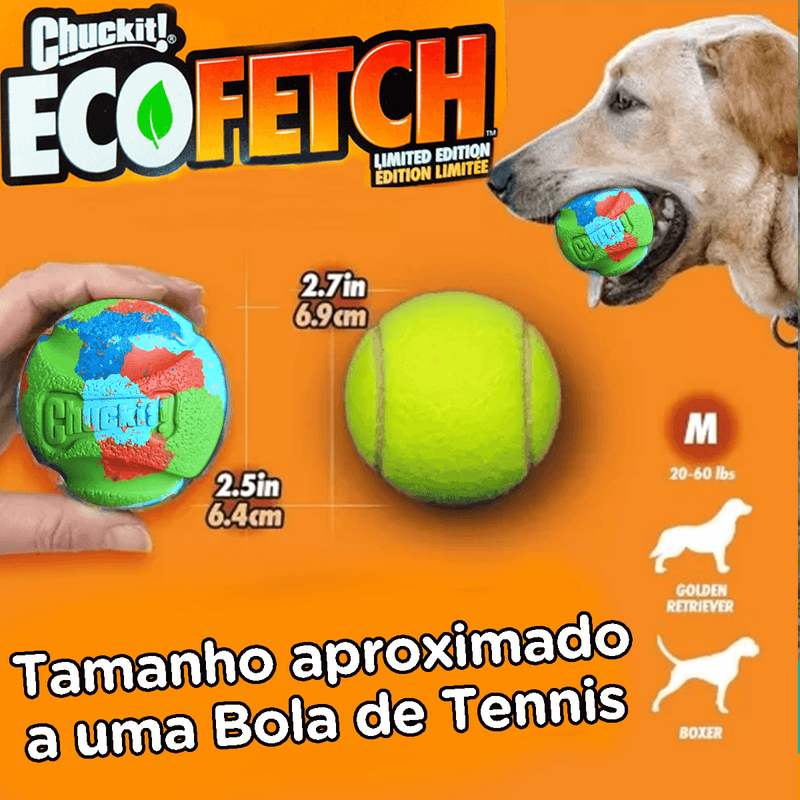Brinquedo Pet Interativo Bolinha Borracha Sustentável material Reciclado 03 unidades