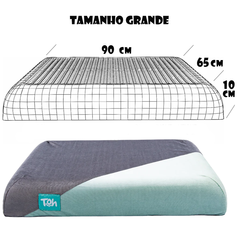 Caminha Colchão Pet Capa Lavável C Ziper Tamanho Grande Luxo