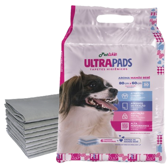 Tapete Higiênico Pet para Cães Super Aroma Bebê 80x60 30u