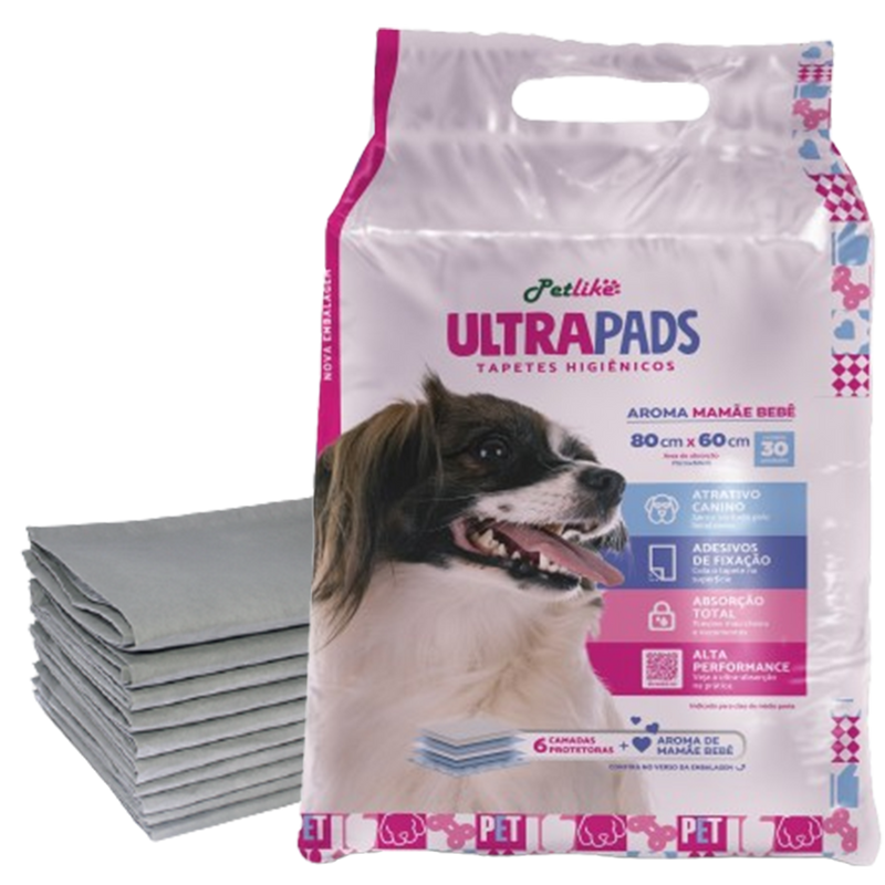 Tapete Higiênico Pet para Cães Super Aroma Bebê 80x60 30u