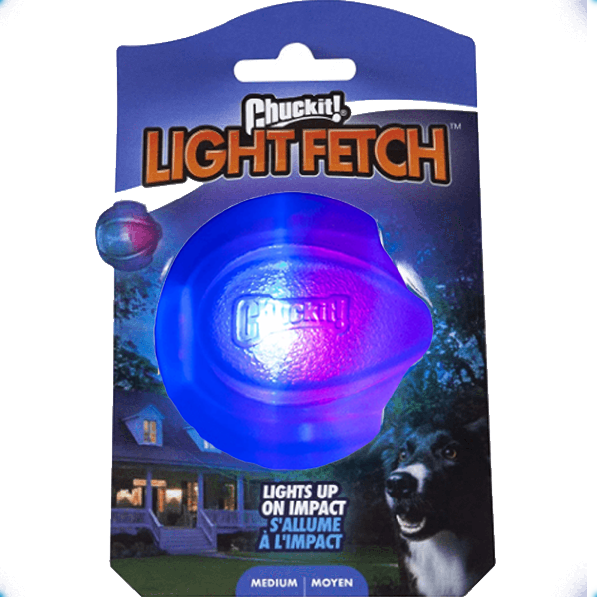 Brinquedo Pet Bolinha LED Brilhante Cães e Gatos ChuckIt