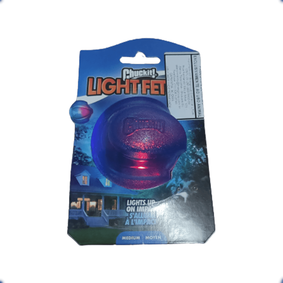 Brinquedo Pet Bolinha LED Brilhante Cães e Gatos ChuckIt
